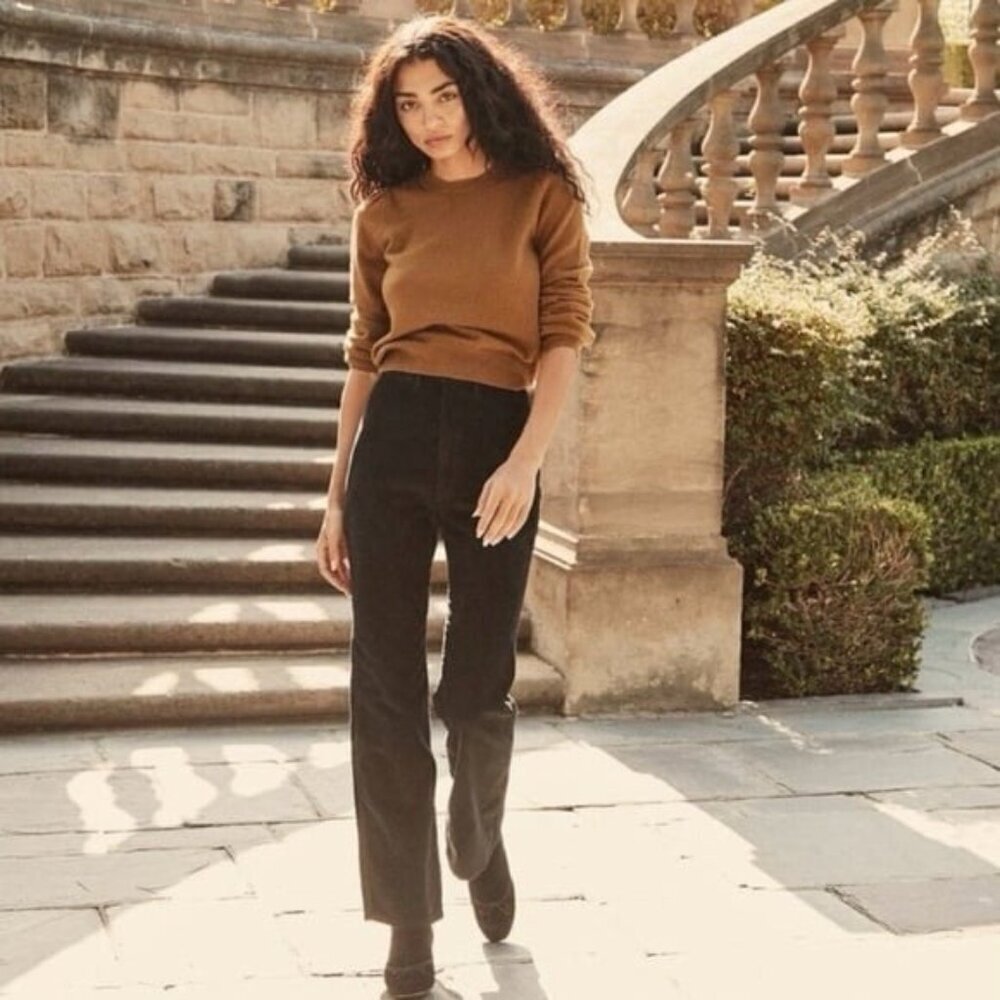 Doen Ophelia puff sleeve cashmere wool sweater
